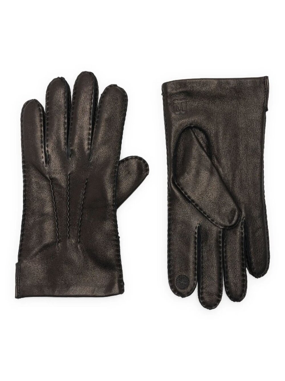 BRUNO MAGLI Men's Leather Gloves Size XL Black Cashmere Lined Touchscreen NWT